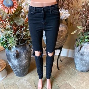 Black Orchid Size 29 Black Distressed High Rise Super Skinny Jeans